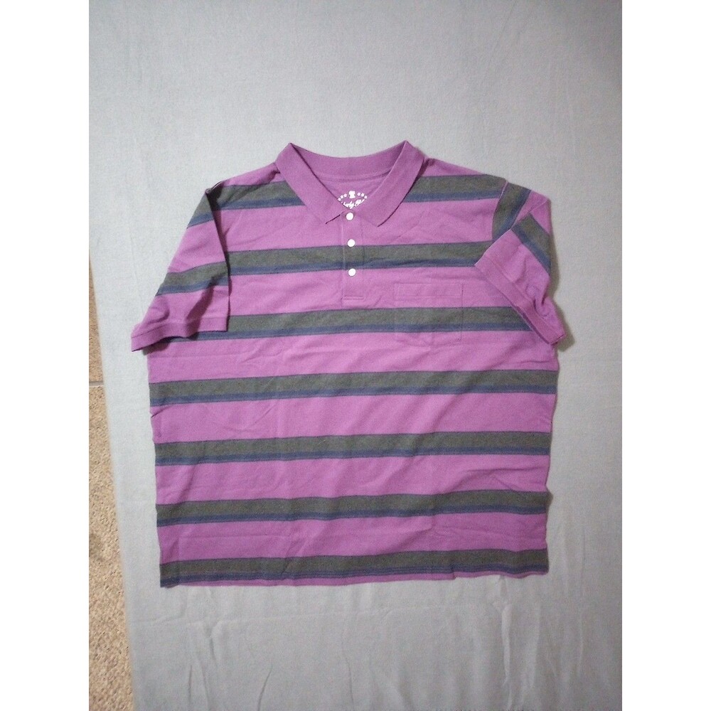 Liberty Blues Jeans Co Polo Shirt Men's Size 4XL BIG Purple Blue